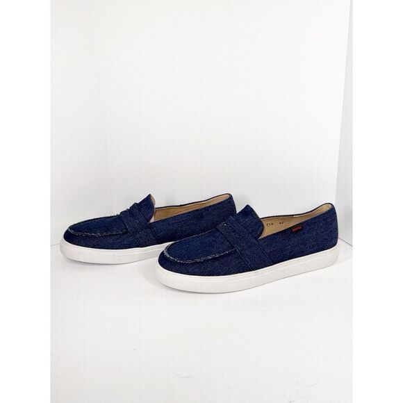 Denim Loafers Womens Blue Jean Sneaker Boat Shoe USA Nautical Slip On 40/9-9.5 - Picture 3 of 16
